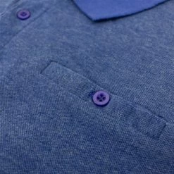 Bigdude Buttoned Pocket Polo Shirt Royal Blue Marl -Urban Fit Shop fb3e1b0e img 8695