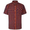 Bigdude Gingham Short Sleeve Shirt Orange -Urban Fit Shop fb99b3b2 bd23ss07 01 1