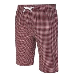 Bigdude Woven Modern Check Pyjama Shorts Red/White