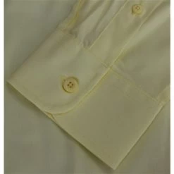 Bigdude Classic Long Sleeve Poplin Shirt Lemon -Urban Fit Shop img 0004 1