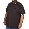 Bigdude Tipped Polo Shirt Black/Blue