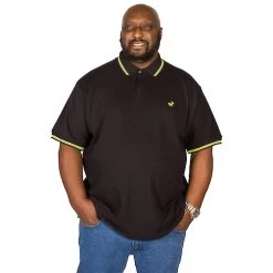 Bigdude Tipped Polo Shirt Black/Yellow -Urban Fit Shop img 0028 clipped rev 1