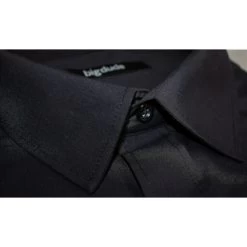 Bigdude Classic Long Sleeve Poplin Shirt Black -Urban Fit Shop img 0441 4