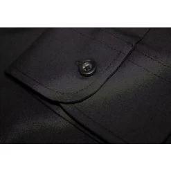 Bigdude Classic Long Sleeve Poplin Shirt Black -Urban Fit Shop img 0448 2