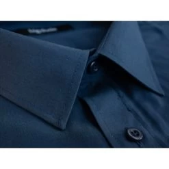 Bigdude Classic Short Sleeve Poplin Shirt Navy -Urban Fit Shop img 1044 1