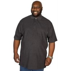 Bigdude Plain Polo Shirt Charcoal Tall -Urban Fit Shop img 1548 clipped rev 1 2 1