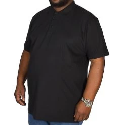 Bigdude Plain Polo Shirt - Black -Urban Fit Shop img 1558 clipped rev 1 1
