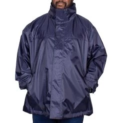 Bigdude Showerproof Packaway Rain Jacket Navy -Urban Fit Shop img 1935 clipped rev 1