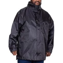 Bigdude Showerproof Packaway Rain Jacket Black -Urban Fit Shop img 1938 clipped rev 1