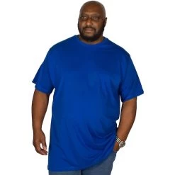 Bigdude Plain Crew Neck T-Shirt Royal Blue Tall -Urban Fit Shop img 2393 clipped rev 1 1
