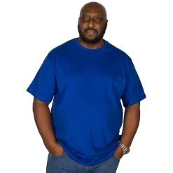 Bigdude Plain Crew Neck T-Shirt Royal Blue -Urban Fit Shop img 2394 clipped rev 1