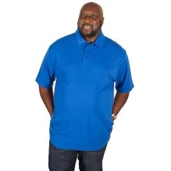 Bigdude Plain Polo Shirt Royal Blue Tall -Urban Fit Shop img 3868 clipped rev 1 1