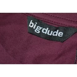 Bigdude Plain Crew Neck T-Shirt Burgundy Tall -Urban Fit Shop img 4428 1