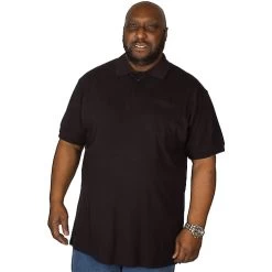 Bigdude Polo Shirt With Pocket Black Tall -Urban Fit Shop img 4492 clipped rev 1 1