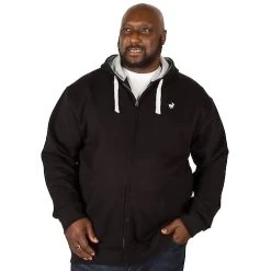 Bigdude Fleece Full Zip Hoody Black 17 Bigdude Fleece Full Zip Hoody Black -Urban Fit Shop img 4843 clipped rev 1 1