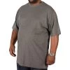 Bigdude Plain Crew Neck T-Shirt Charcoal Tall -Urban Fit Shop img 4903 clipped rev 1 1 3