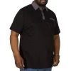 Bigdude Contrast Jersey Polo Shirt Black Tall -Urban Fit Shop img 6153 clipped rev 1 1