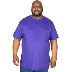 Bigdude Plain Crew Neck T-Shirt Violet -Urban Fit Shop img 6331 clipped rev 1 1