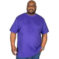 Bigdude Plain Crew Neck T-Shirt Violet -Urban Fit Shop img 6335 clipped rev 1 1