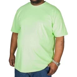 Bigdude Plain Crew Neck T-Shirt Lime Green -Urban Fit Shop img 6358 clipped rev 1 1