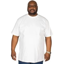 Bigdude Plain Crew Neck T-Shirt White -Urban Fit Shop img 6360 clipped rev 1
