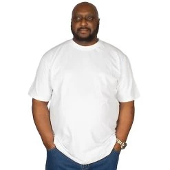 Bigdude Plain Crew Neck T-Shirt White -Urban Fit Shop img 6364 clipped rev 1