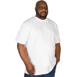 Bigdude Plain Crew Neck T-Shirt White -Urban Fit Shop img 6366 clipped rev 1 1