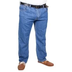 Bigdude Elasticated Waist Jeans Mid Wash -Urban Fit Shop img 7028 clipped rev 1 1