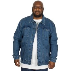 Bigdude Classic Denim Jacket Mid Wash -Urban Fit Shop img 7619 clipped rev 1