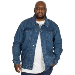 Bigdude Classic Denim Jacket Mid Wash -Urban Fit Shop img 7622 clipped rev 1