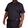 Bigdude Classic Short Sleeve Poplin Shirt Black Tall -Urban Fit Shop img 9292 clipped rev 1 1