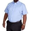 Bigdude Classic Short Sleeve Poplin Shirt Light Blue Tall -Urban Fit Shop img 9311 clipped rev 1 1