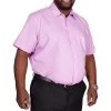Bigdude Classic Short Sleeve Poplin Shirt Violet Tall -Urban Fit Shop img 9320 clipped rev 1 1