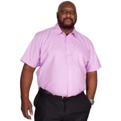 Bigdude Classic Short Sleeve Poplin Shirt Violet -Urban Fit Shop img 9322 clipped rev 1