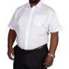 Bigdude Classic Short Sleeve Poplin Shirt White -Urban Fit Shop img 9335 clipped rev 1