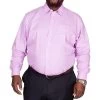 Bigdude Classic Long Sleeve Poplin Shirt Violet Tall
