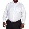 Bigdude Classic Long Sleeve Poplin Shirt White Tall
