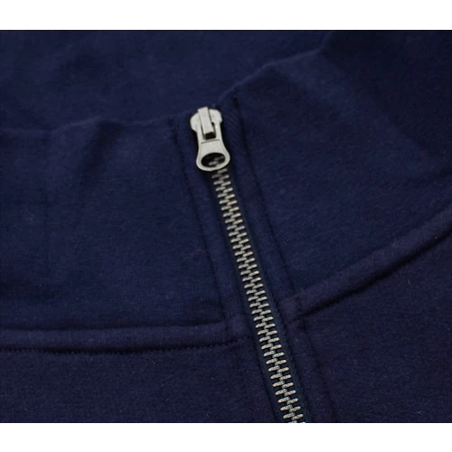 Bigdude Funnel Neck Full Zip Sweatshirt Navy 6 Bigdude Funnel Neck Full Zip Sweatshirt Navy - Image 4