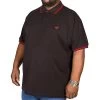 Bigdude Tipped Polo Shirt Black/Red -Urban Fit Shop img 9989 clipped rev 1