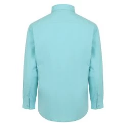 Bigdude Classic Long Sleeve Poplin Shirt Green Tall -Urban Fit Shop long sleeve shirt green 3 1