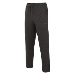 Bigdude Open Hem Loop Back Joggers Charcoal
