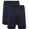 Bigdude Twin Pack Classic Pyjama Shorts Navy