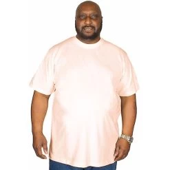 Bigdude Plain Crew Neck T-Shirt Pale Pink -Urban Fit Shop pink3