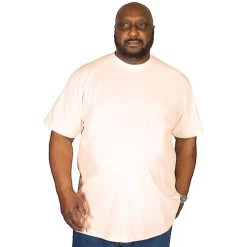 Bigdude Plain Crew Neck T-Shirt Pale Pink -Urban Fit Shop pink4 2