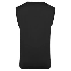 Bigdude Plain Sleeveless T-Shirt Black Tall -Urban Fit Shop plain tee w o sleeve black 3 2