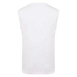 Bigdude Plain Sleeveless T-Shirt White -Urban Fit Shop plain tee w o sleeve white 3