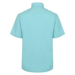 Bigdude Classic Short Sleeve Poplin Shirt Green Tall -Urban Fit Shop short sleeve shirt green 3 1