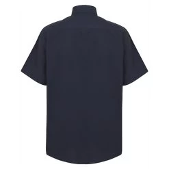 Bigdude Classic Short Sleeve Poplin Shirt Navy Tall -Urban Fit Shop short sleeve shirt navy 3 1