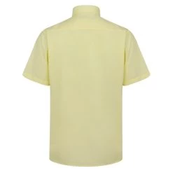 Bigdude Classic Short Sleeve Poplin Shirt Lemon -Urban Fit Shop short sleeve shirt yellow 3