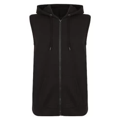 Bigdude Loop Back Sleeveless Hoody Black